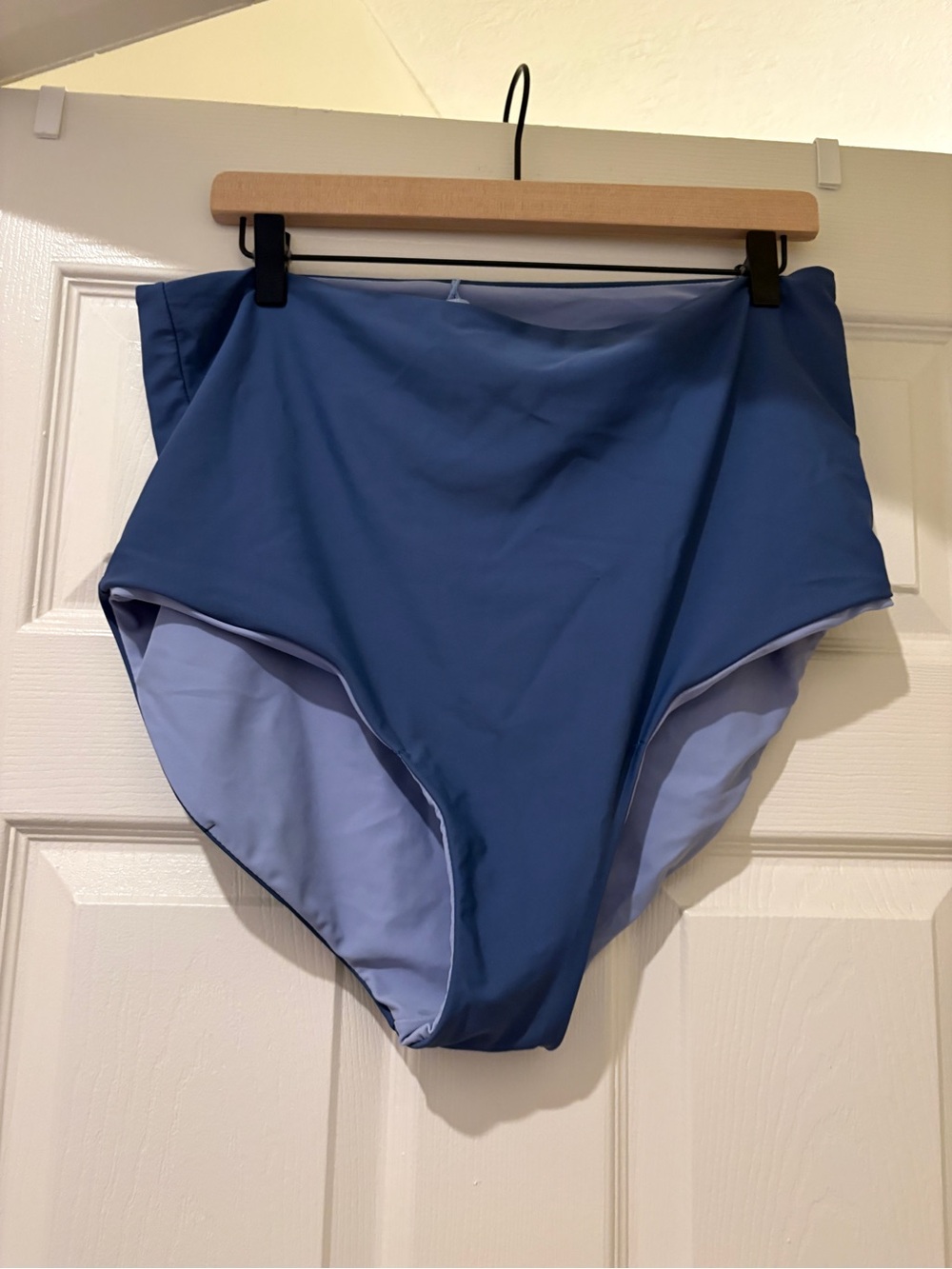 Coral Reef High Rise Barefoot Bottom Reversible High-Waist Blue Bikini Bottoms